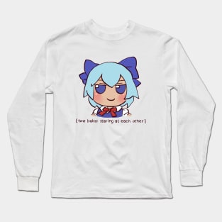 I draw cirno fumo plush but we are all baka / funny touhou meme Long Sleeve T-Shirt